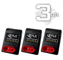 Kit 03 transformador de parede compacto 50w bivolt com chave