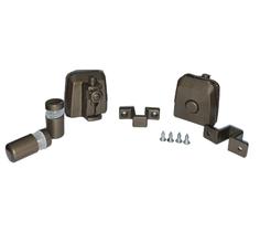 Kit 03 Trinco Completo para Janela de Vidro de Correr 4 Folhas Polímero com Puxador e Capuchinho