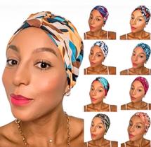 Kit 03 Turbante LUXO Elegante Indiano Touca Feminino Adulto Lançamento Estampado Moda Tendência