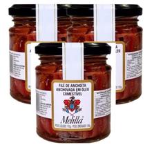 Kit 03 Un Filé De Anchova Melilla 170g Aliche P/ Pizza