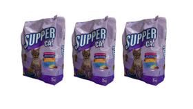 Kit 03 UN Racao para gatos Supper Cat 2 Kg BRF Pet - 6 Kg