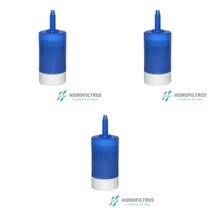 Kit 03 Un Refil Purificador De Água Hf 40 Rosca Longa Cônica