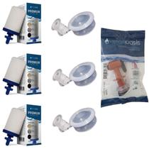 Kit 03 un Vela Oásis Água Alcalina+ 01 un Torneira Oasis De Virar+03 un Boia Original Oasis Dosadora Kit 03 un Vela Oásis Água Alcalina+ 01 un Torneira Oasis De Virar+03 un Boia Original Oasis Dosadora