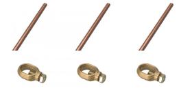 Kit 03 und haste e conector aterramento cerca eletrica rural zebu