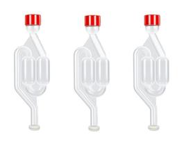 Kit 03 unidades Airlock Tipo S Air Lock Para Fermentação Cerveja Kombucha Hidromel Vinho Conserva
