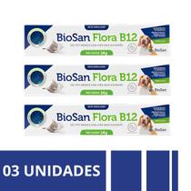 Kit 03 Unidades Biosan Flora B12 Bisnaga 14g