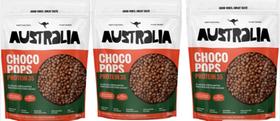 Kit 03 unidades ChocoPops Australia Sabor Chocolate Protein com 35g Proteina de 200g-Harts Natural Kit 03 unidades ChocoPops Australia Sabor Chocolate Protein com 35g Proteina de 200g-Harts Natural
