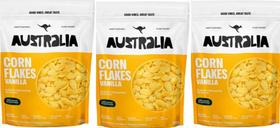 Kit 03 unidades de CornFlakes Australia Sabor Sweet Vanilla (Baunilha) de 200g-Harts Natural