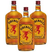 Kit 03 Unidades Licor De Whisky Fireball 750Ml