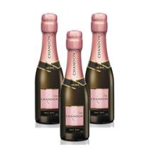 Kit 03 Unidades Mini Espumante Chandon Baby Brut Rosé 187Ml