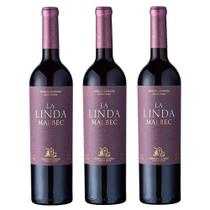 Kit 03 Unidades Vinho Luigi Bosca La Linda Malbec 750Ml