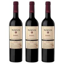 Kit 03 Unidades Vinho Norton Malbec Doc 750Ml