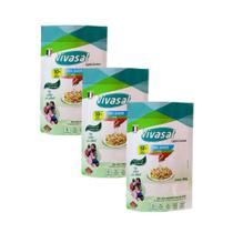 Kit 03 Unidades Vivasal Light Gourmet 50% Menos Sódio - Refil 450g