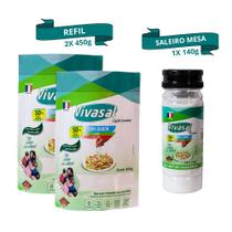 Kit 03 Unidades Vivasal Light Gourmet 50% Menos Sódio Kit 03 Unidades Vivasal Light Gourmet 50% Menos Sódio