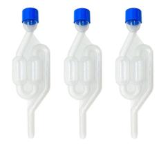 Kit 03 Válvulas Airlock Tipo S Air Lock Para Fermentação Cerveja Kombucha Hidromel Vinho Conserva