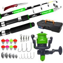 Kit 03 Varas Telescópicas Pampoo + 03 Molinetes JP250 + Acessórios Jaú Pesca Kit 03 Varas Telescópicas Pampoo + 03 Molinetes JP250 + Acessórios Jaú Pesca