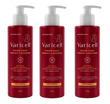 Kit 03 Varicell Creme para Pernas Cansadas 300g Pele Normal