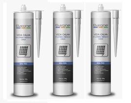 Kit 03 Veda Calha Cola Selante Rufo Telhado Emenda Multiuso