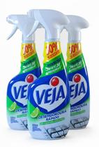 Kit 03 Veja Desengordura Rápido Limpador Spray Limão 500ml