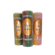 Kit 03 Velas Votiva 7 Dias 7 Raios Colorida 260g Parafina Pura