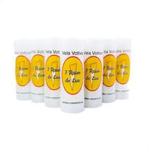 Kit 03 Velas Votiva 7 Dias Branco 210g Parafina Pura - Sete Raios de Luz