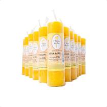 Kit 03 Velas Votiva 7 Dias Mel Amarelo 210g Parafina Pura Aromática