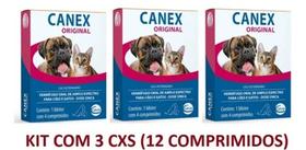 Kit 03 Vermífugo Canex Original Para Cães e Gatos
