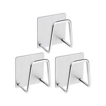 Kit 03 x Suporte Gancho Pia Porta Esponja Inox com adesivo