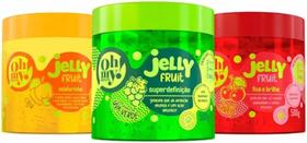 Kit 03Jelly Fruit 500g OhMy Superdefinição, Fixa e brilha e Misturinha Kit 03Jelly Fruit 500g OhMy Superdefinição, Fixa e brilha e Misturinha