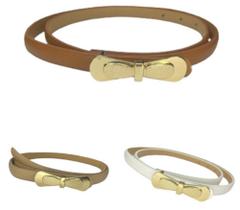KIT 03UN Cintos Femininos material sintético Fino 1cm Diferentes Fivelas ZX-C-11