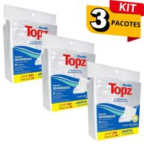 KIT 03X Algodão Quadrado TOPZ 100UN. Dupla Face Limpeza Facial Maquiagem Bebê 100 Puro e Macio