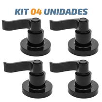 Kit 04 Acabamento C70 Curvo Preto Registro Pressão Deca Kit 04 Acabamento C70 Curvo Preto Registro Pressão Deca