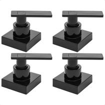 Kit 04 Acabamento C73 Preto Registro Pressão Deca Kit 04 Acabamento C73 Preto Registro Pressão Deca