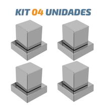 Kit 04 Acabamento De Registro Quadrado Abs 1/2" Ou 3/4"