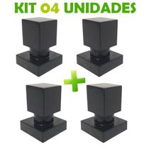 Kit 04 Acabamento Quadrado ABS Para Registro 1/2, 3/4 Padrão Deca Preto Kit 04 Acabamento Quadrado ABS Para Registro 1/2, 3/4 Padrão Deca Preto