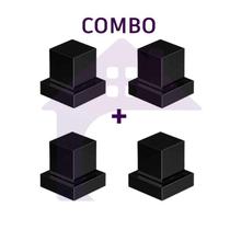 Kit 04 Acabamento Quadrado Abs Para Registro 1/2 3/4 Preto Kit 04 Acabamento Quadrado Abs Para Registro 1/2 3/4 Preto