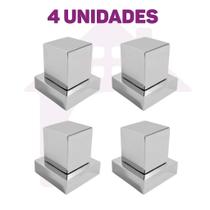 Kit 04 Acabamento Quadrado Abs Registro 1/2, 3/4 Padrão Deca Kit 04 Acabamento Quadrado Abs Registro 1/2, 3/4 Padrão Deca