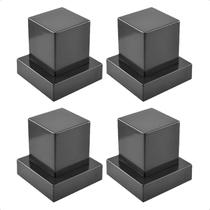 Kit 04 Acabamento Quadrado Preto Registro Pressão Deca Kit 04 Acabamento Quadrado Preto Registro Pressão Deca