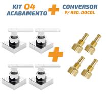 Kit 04 Acabamento Registro C73 Abs 1/2' Ou 3/4 P/ Reg Docol Kit 04 Acabamento Registro C73 Abs 1/2' Ou 3/4 P/ Reg Docol