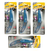 Kit 04 Acendedor Handy BIC, Multiuso, Azul, Recarregável com Isqueiro BIC Maxi, Fácil Manuseio - BT 4 UN