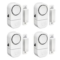 Kit 04 Alarme Sonoro Invasão Residencial Porta Janela Portão