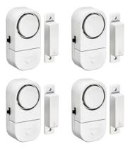 Kit 04 Alarme Sonoro Invasão Residencial Porta Janela Portão