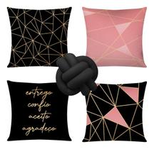 Kit 04 Almofada Cheias Decorativas Mais Almofada Nó Luxo