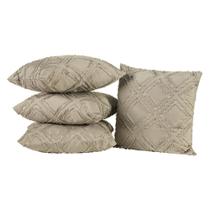 Kit 04 Almofadas Cheias Aveline 45cm x 45cm - Caqui Kit 04 Almofadas Cheias Aveline 45cm x 45cm - Caqui