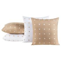 Kit 04 Almofadas Cheias Petit Poa 45cm x 45cm - Rose - Bia Enxovais