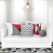 Kit 04 Almofadas Decorativas Requinte com Almofada de Nó Cinza Casa Dona