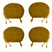 Kit 04 Almofadas Futon Redondo Assento para Cadeira 40x40 Kit 04 Almofadas Futon Redondo Assento para Cadeira 40x40