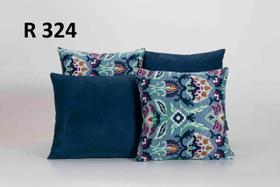 Kit 04 Almofadas Jacquard Decorativas Cheias Sofá Sala Ou Quarto