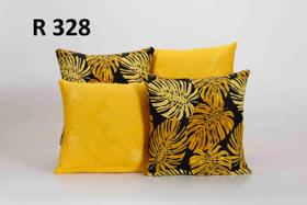 Kit 04 Almofadas Jacquard Decorativas Cheias Sofá Sala Ou Quarto