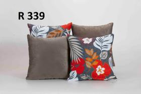 Kit 04 Almofadas Jacquard Decorativas Cheias Sofá Sala Ou Quarto